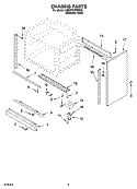 CHASSIS PARTS, OPTIONAL PARTS Diagram and Parts List for KDRP707RSS00  KitchenAid Range
