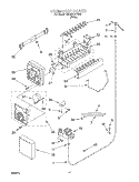 ICEMAKER Diagram and Parts List for 7GD22DFXFW01  Whirlpool Refrigerator