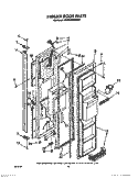 FREEZER DOOR Diagram and Parts List for KSRB27QWWH00  KitchenAid Refrigerator
