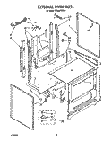 EXTERNAL OVEN Diagram and Parts List for SE950PERW8  Whirlpool Range