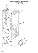 REFRIGERATOR LINER PARTS Diagram and Parts List for ED5LHAXML12  Whirlpool Refrigerator