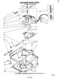 MACHINE BASE Diagram and Parts List for LA3300XPW1  Whirlpool Washer