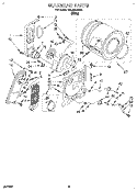 SECTION Diagram and Parts List for REL3612BW1  Roper Dryer