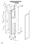 FREEZER DOOR PARTS Diagram and Parts List for KSSC36QMS01  KitchenAid Refrigerator