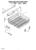 UPPER RACK AND TRACK PARTS Diagram and Parts List for KUDK03FTSS1  KitchenAid Dishwasher