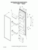 REFRIGERATOR DOOR PARTS Diagram and Parts List for BRS62ARANA01  Whirlpool Refrigerator