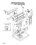 TOP AND CONSOLE, LIT/OPTIONAL Diagram and Parts List for LG5551XTN0  Whirlpool Dryer