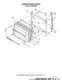 FREEZER DOOR Diagram and Parts List for ET18GKXSW05  Whirlpool Refrigerator