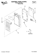 CONTROL PANEL PARTS Diagram and Parts List for MH2155XPS2  Whirlpool Microwave