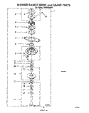 WASHER BASKET DRIVE AND BRAKE Diagram and Parts List for LT4900XMW0  Whirlpool Washer Dryer Combo