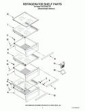 REFRIGERATOR SHELF PARTS Diagram and Parts List for KSC23C9EYY01  KitchenAid Refrigerator