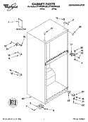 CABINET PARTS Diagram and Parts List for ET4WSMYKQ03  Whirlpool Refrigerator