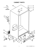 CABINET PARTS Diagram and Parts List for 6ISC21N4AF00  Whirlpool Refrigerator