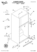 CABINET, LITERATURE Diagram and Parts List for ET2AHTXLQ00  Whirlpool Refrigerator