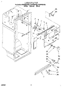 LINER Diagram and Parts List for ET22DQRDB00  Whirlpool Refrigerator