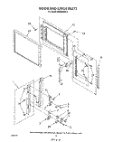 DOOR AND LATCH Diagram and Parts List for MW8800XS4  Whirlpool Microwave