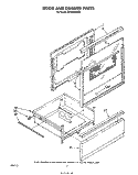 DOOR AND DRAWER Diagram and Parts List for RF306BXPW0  Whirlpool Range