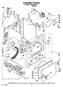 CABINET PARTS Diagram and Parts List for MGD5720TQ0  Maytag Dryer