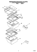 REFRIGERATOR SHELF PARTS Diagram and Parts List for CS25AFXKT04  Crosley Refrigerator