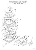 REFRIGERATOR SHELF Diagram and Parts List for KSUP25QDAL05  KitchenAid Refrigerator