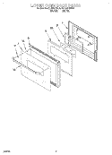 LOWER OVEN DOOR Diagram and Parts List for KEBI241BBL3  KitchenAid Wall Oven