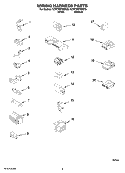 WIRING HARNESS PARTS Diagram and Parts List for 1CWTW5790SQ0  Whirlpool Washer