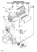 ICEMAKER PARTS Diagram and Parts List for GT1NHWXPS00  Whirlpool Refrigerator