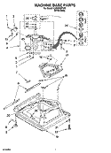 MACHINE BASE PARTS Diagram and Parts List for LSQ9560PW3  Whirlpool Washer