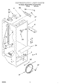 REFRIGERATOR LINER Diagram and Parts List for 8ED22PQXFW04  Whirlpool Refrigerator