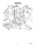 FRAME Diagram and Parts List for KUCC151V0  KitchenAid Trash Compactor