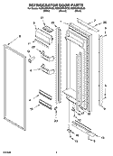 REFRIGERATOR DOOR PARTS Diagram and Parts List for KSBS25FKBT00  KitchenAid Refrigerator