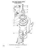 TUB AND BASKET Diagram and Parts List for LA5500XKW2  Whirlpool Washer