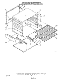 INTERNAL OVEN Diagram and Parts List for SF314PSRW2  Whirlpool Range