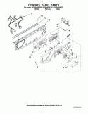 CONTROL PANEL PARTS Diagram and Parts List for WFW9450WL00  Whirlpool Washer