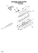 CONTROL PANEL PARTS Diagram and Parts List for KBUDT4270A02  KitchenAid Refrigerator