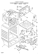 LINER Diagram and Parts List for ET18CKXHT01  Whirlpool Refrigerator