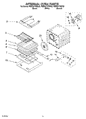 INTERNAL OVEN PARTS Diagram and Parts List for KEBC277KBT02  KitchenAid Wall Oven