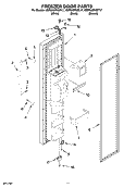FREEZER DOOR PARTS Diagram and Parts List for KSRG25FKBT17  KitchenAid Refrigerator