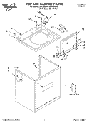 TOP AND CABINET PARTS Diagram and Parts List for LSN1000LW1  Whirlpool Washer