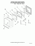 UPPER OVEN DOOR PARTS Diagram and Parts List for RBD275PVB03  Whirlpool Wall Oven