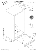 CABINET, LITERATURE Diagram and Parts List for EV200FXKQ01  Whirlpool Freezer