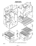 LINER Diagram and Parts List for ET20XKXRWR0  Whirlpool Refrigerator