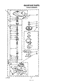 GEARCASE Diagram and Parts List for LA6200XSW0  Whirlpool Washer