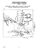 694670 BURNER Diagram and Parts List for LGV7858AN0  Whirlpool Dryer