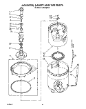 AGITATOR, BASKET AND TUB Diagram and Parts List for LA6800XTF1  Whirlpool Washer