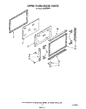 UPPER OVEN DOOR Diagram and Parts List for SE960PEPW1  Whirlpool Range