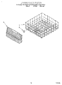 LOWER RACK Diagram and Parts List for KUDI24SEWH3  KitchenAid Dishwasher