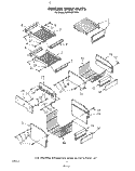 FREEZER SHELF Diagram and Parts List for KSRF42DTX00  KitchenAid Refrigerator