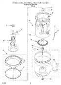 AGITATOR, BASKET AND TUB Diagram and Parts List for 6RAB5132EW0  Whirlpool Washer