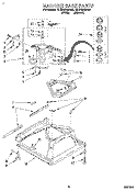 MACHINE BASE Diagram and Parts List for GLSR5233AW1  Whirlpool Washer